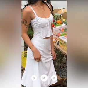 Cowgirl Aesthetics Corset Two Piece Skirt Set